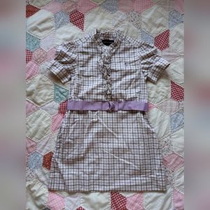 Ralph Lauren 5t lavender plaid shirt dress with belt